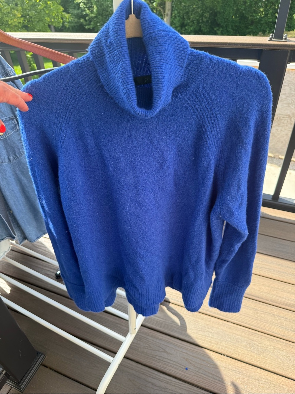 J. Crew Royal Blue Knit Turtleneck Sweater